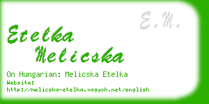 etelka melicska business card